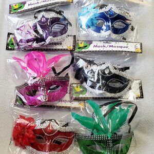 Dazzling Colorfun- New Orleans "MARDI GRAS" Party, Masquerade Masks (single or